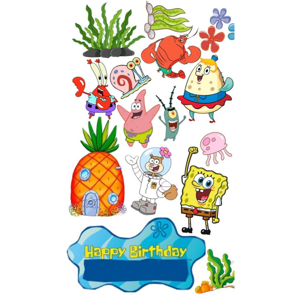topper kue spongebob