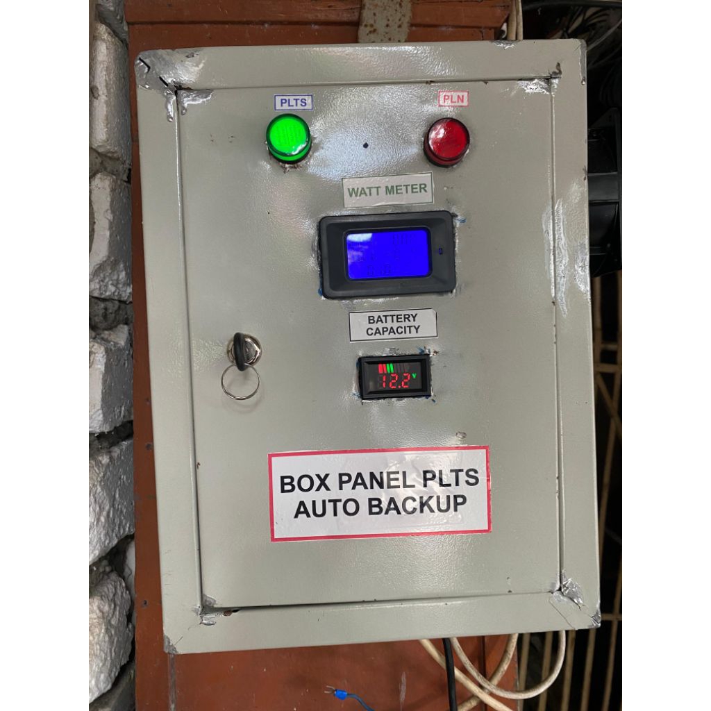 Paket lengkap panel plts panel surya solar cell inverter 2000 watt SCC ATS