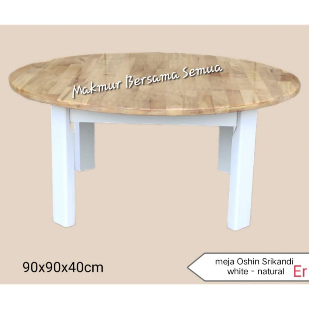 Meja Oshin Kayu Solid  Meja Sudut Bulat  Meja Kecil  Meja Minimalis  Coffee Table  Meja Tamu Kayu So