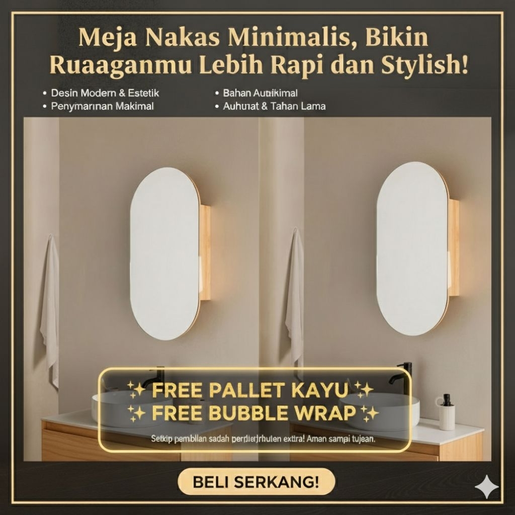 Cermin Kabinet wastafel Gantung