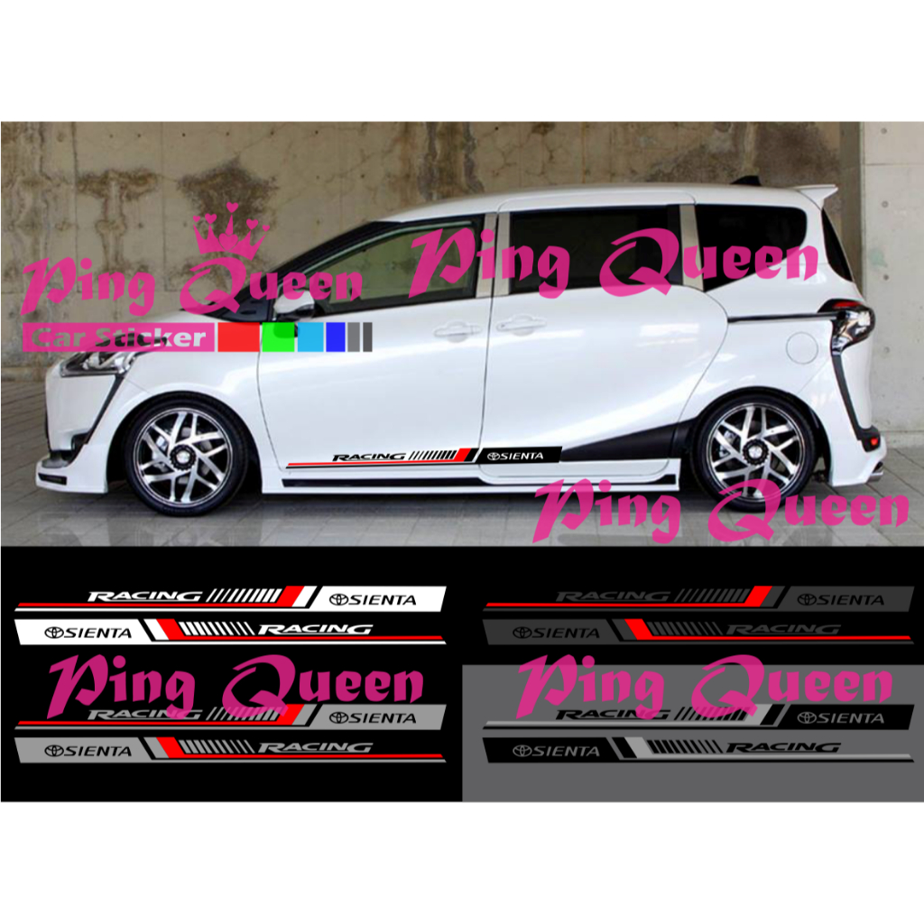 new sticker stiker mobil sienta cutting sticker mobil toyota sienta