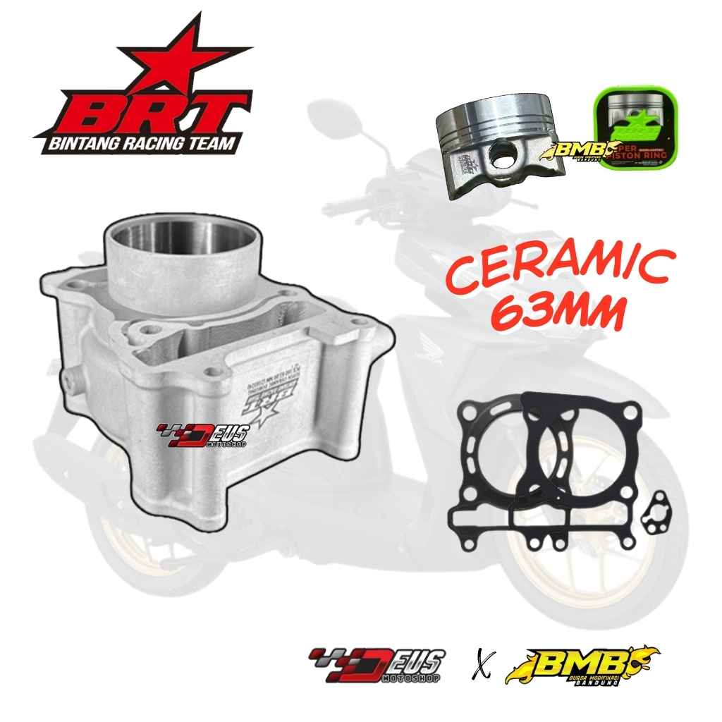 BRT Blok Mesin BRT Ceramic Vario 150 PCX 150 pin14 ukuran 63mm