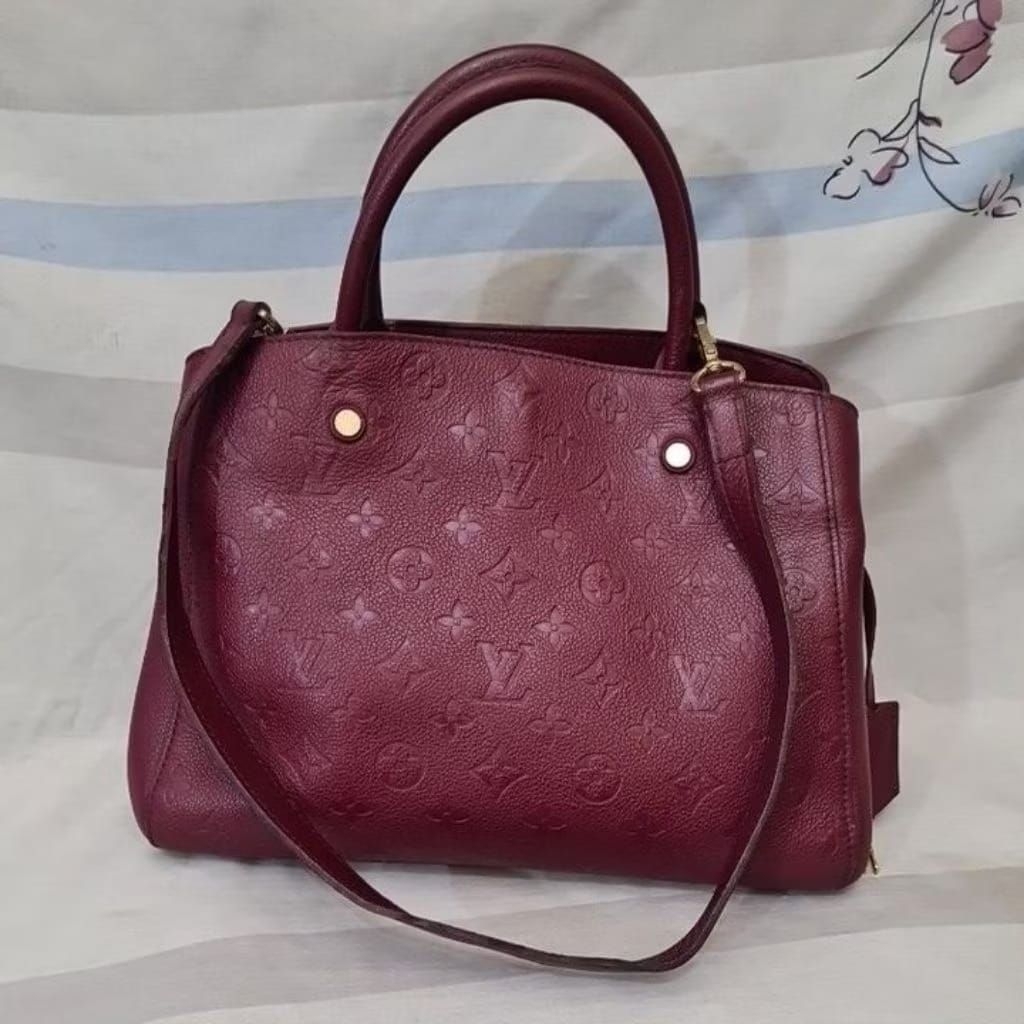 Tas Kulit Asli LOUV Maroon Padlock