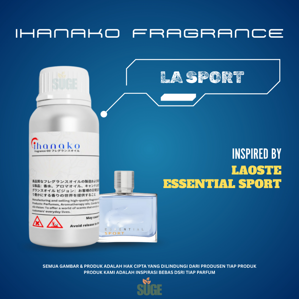 LA SPORT - LAC0ST ESS3NTI4L SPORT | BIBIT PARFUM MURNI IHANAKO FRAGRANCE JAPAN 100gram|BIANG MINYAK 