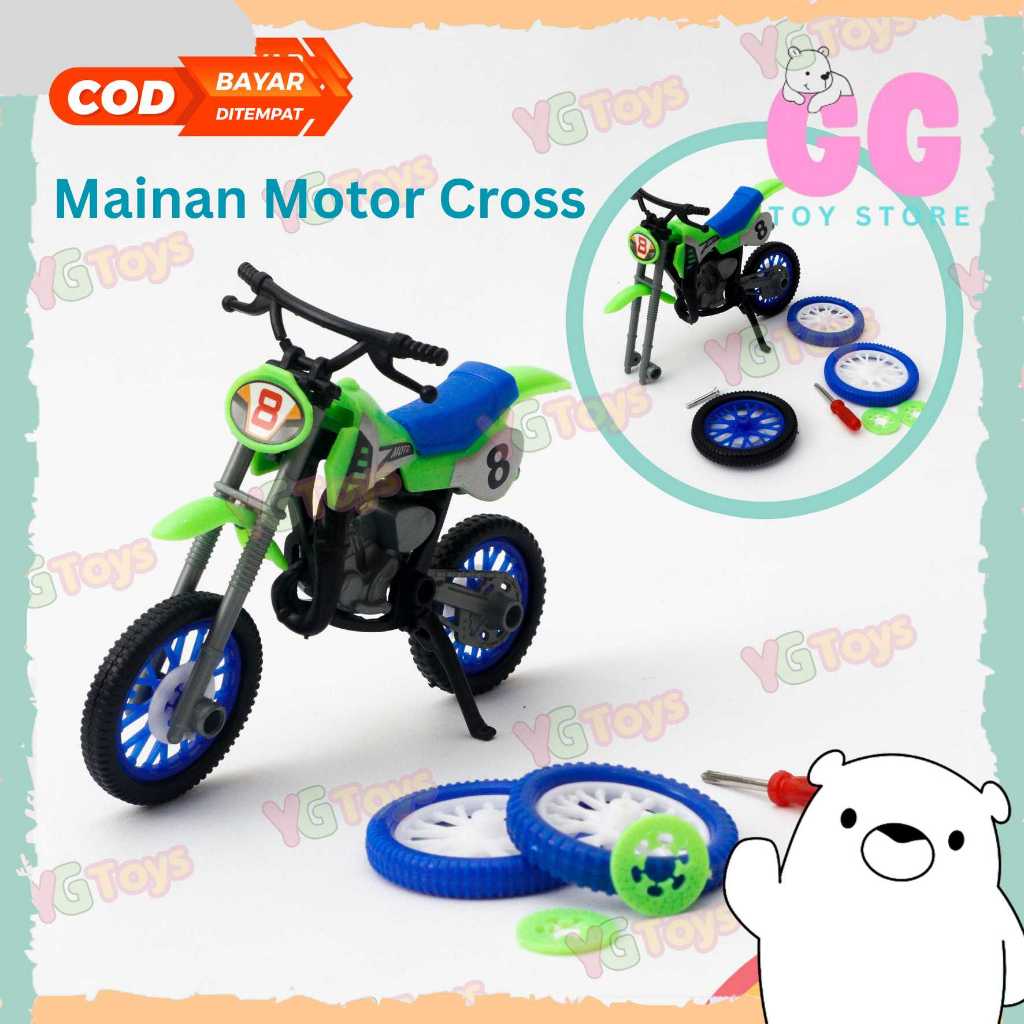 GGtoys Mainan Motor Cross Bongkar Pasang Murah Edukasi Anak