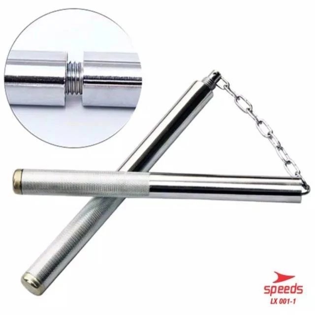 Murah Nunchaku Double Stick Stainless Steel Freestyle Tahan Banting Tongkat Beladiri Praktis Besi Ra