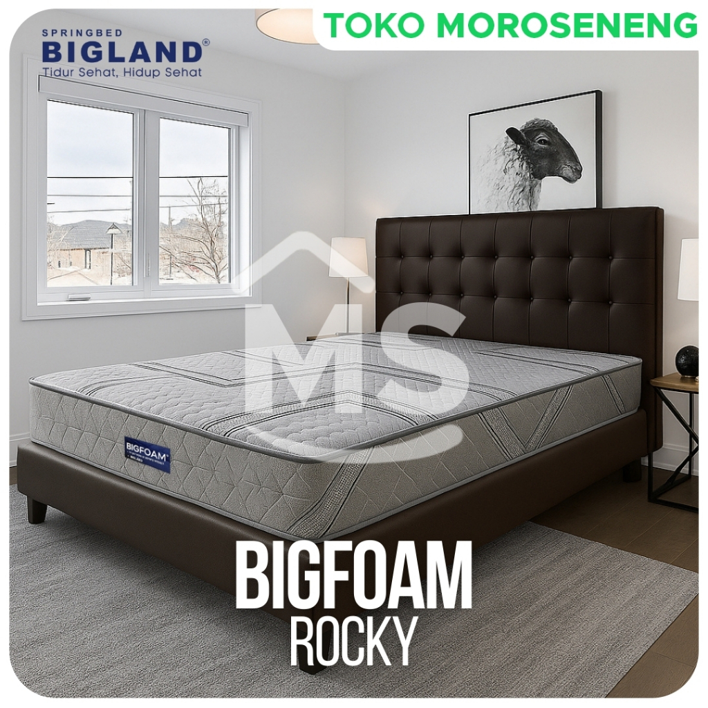 Kasur Busa BIGFOAM BIGLAND Rocky Premium Tebal 20 cm Density 22