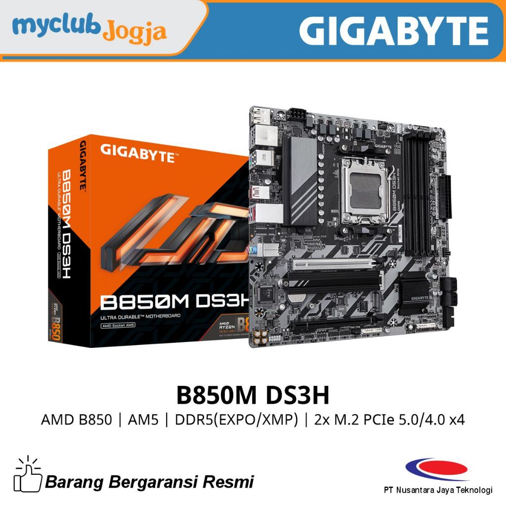 GIGABYTE B850M DS3H Motherboard AMD B850 AM5 DDR5 EXPO XMP M2 NVMe Micro ATX