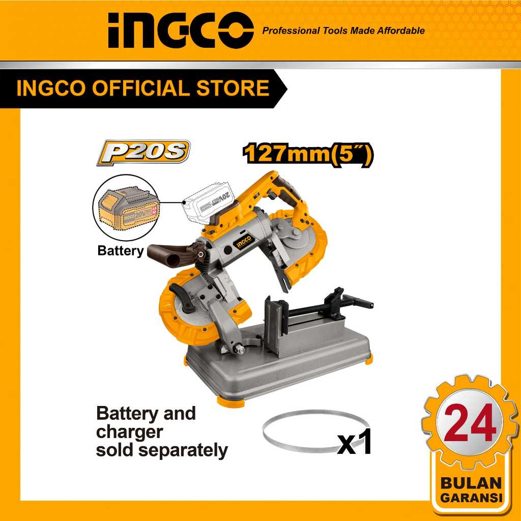 INGCO 20V Cordless band saw With 1pcs band saw blade CBSLI20127