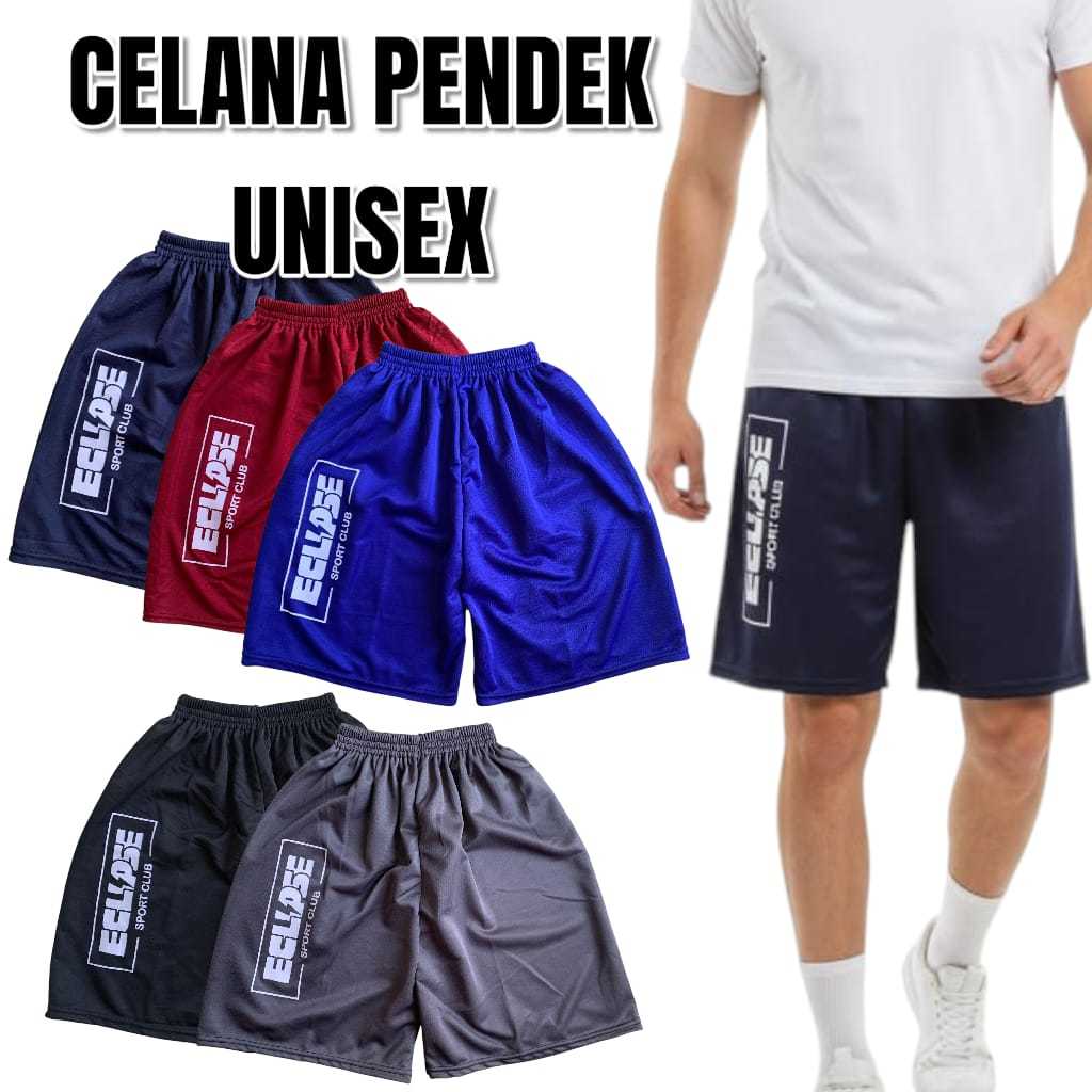 Celana Pendek Olahraga Unisex Celana Volly Gym Futsal Pria Wanita Bahan Lotto Jersey