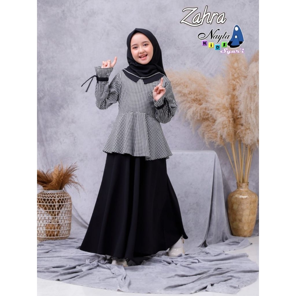 Zahra set by nayla kids | gamis anak syar'i| gamis anak terbaru