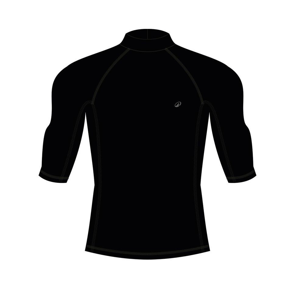Decathlon OLAIAN Kaos Lengan Pendek Selancar Pria 900 Hitam - 8901222