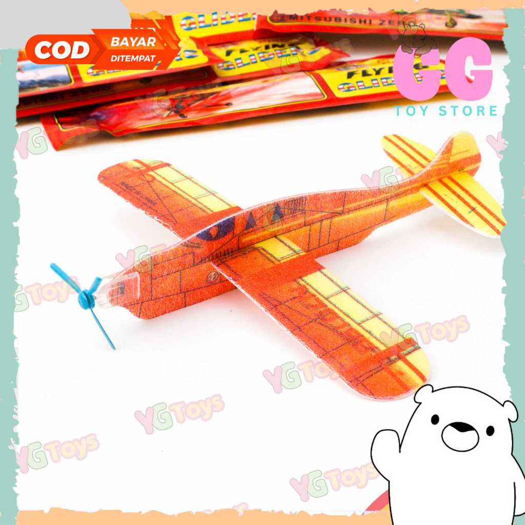 GGtoys Mainan Anak Pesawat Busa Bongkar Pasang Bisa Terbang Mainan Outdoor