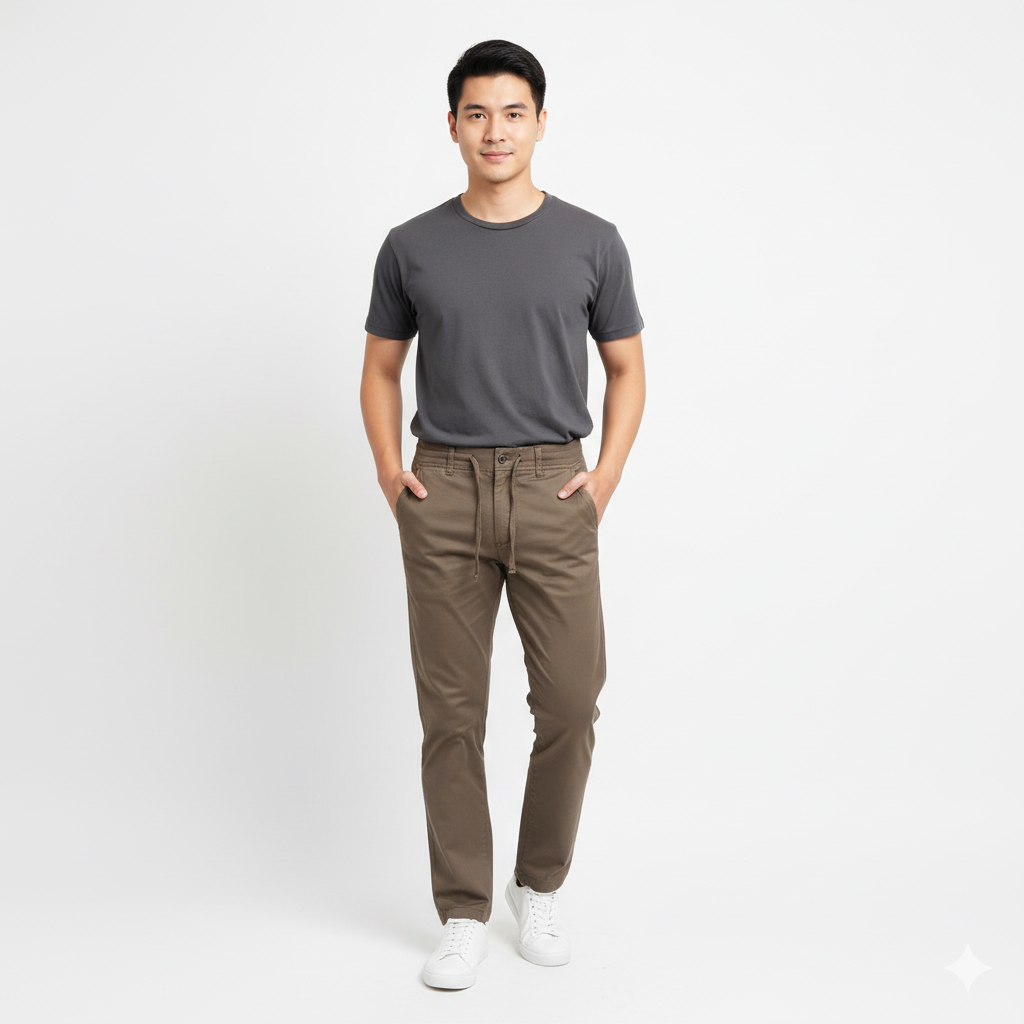 Celana Panjang Pria Rolun RIB Zipper