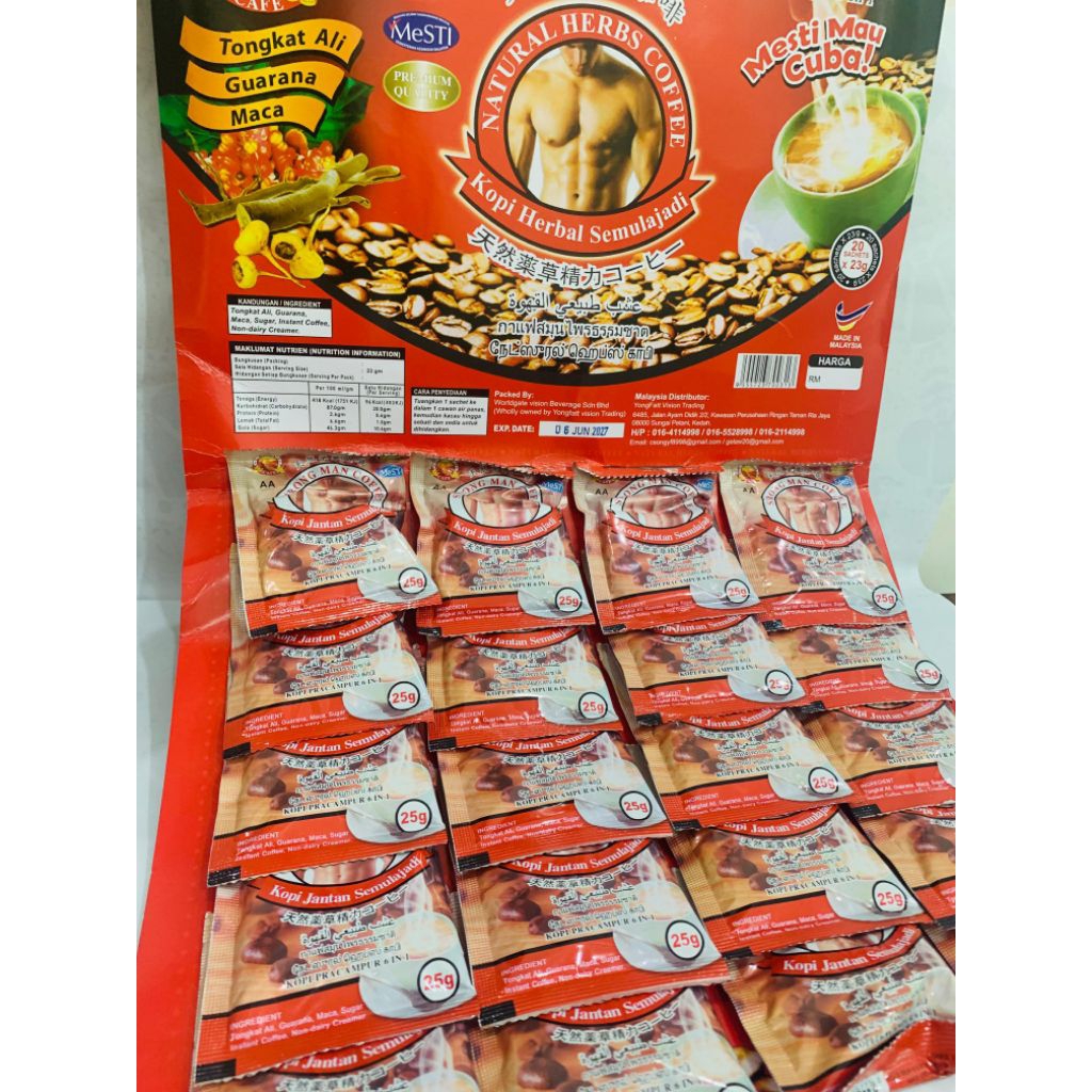 Kopi Jantan Herbal Semulajadi