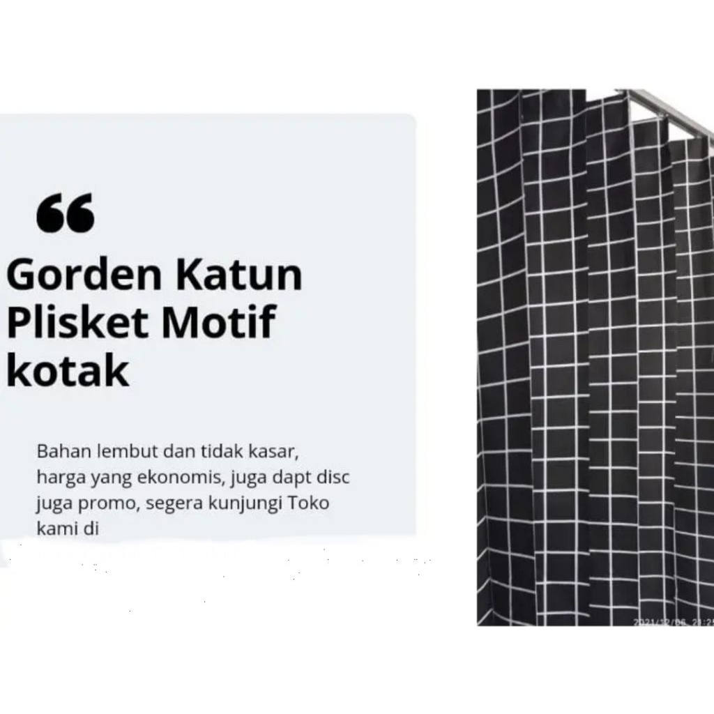 gordeben model plisket kawat S motif kotak kotak gorden jendela  gorden pintu gordeng pintu Jendela 