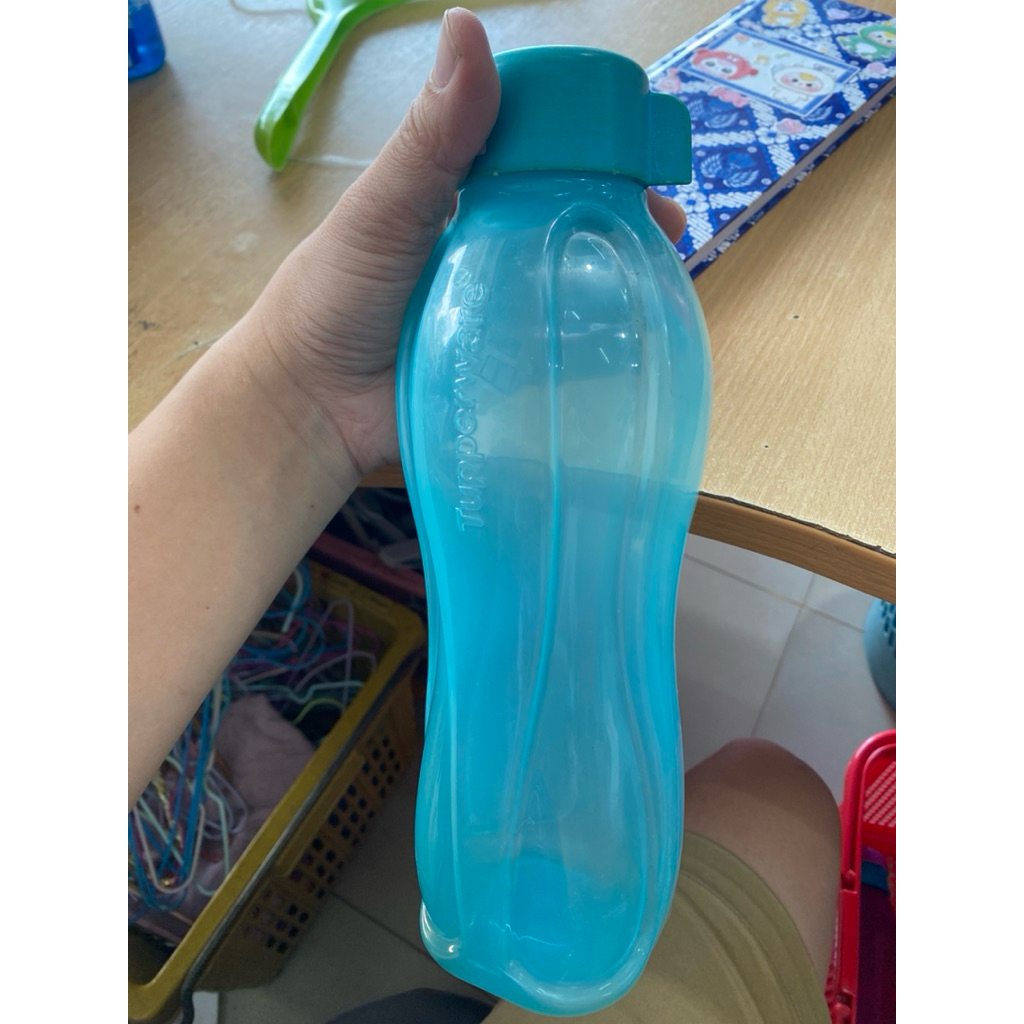 PL Botol Minum Tupperware Biru Tosca 1 Liter