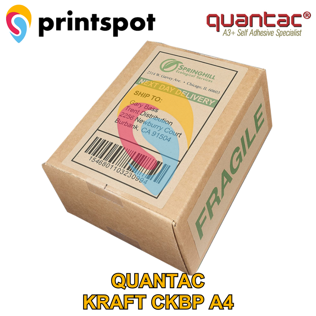 Paket Hemat 5 Pack QUANTAC Kraft A4 Sticker Label Paper Stiker Samson isi 20 lembar