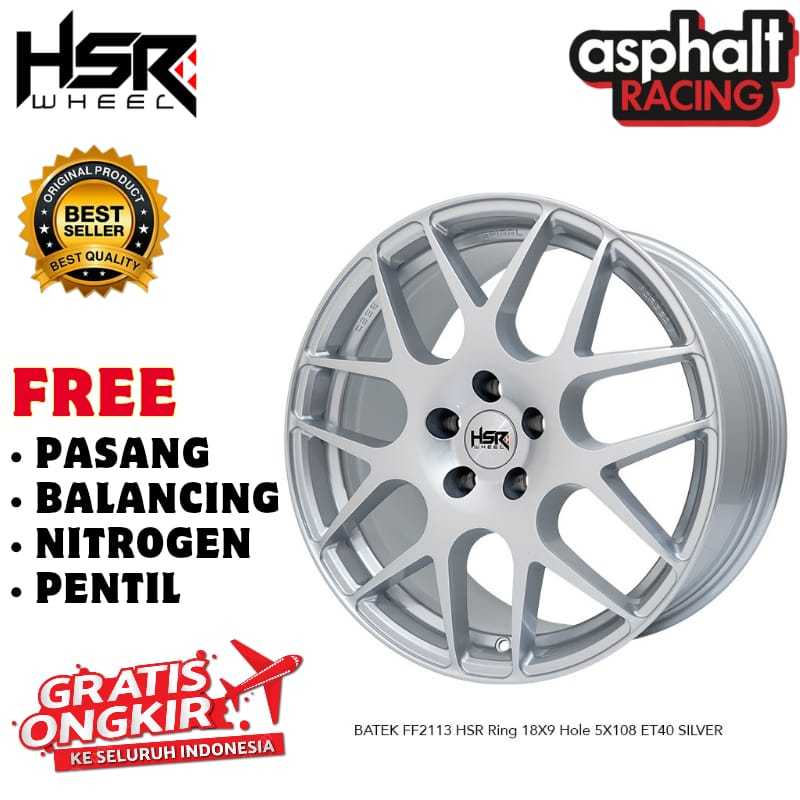 Velg Mobil Racing R18 PCD 5X108 HSR BATEK Untuk Chery Tigo Chery Omoda Chery Arrizo Chery J6 DLL