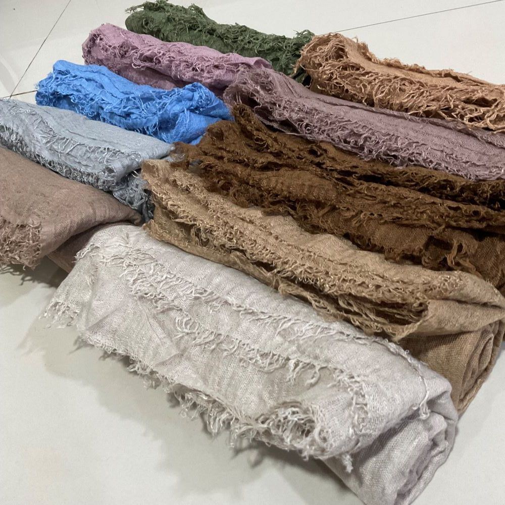 Phasmina Crinkle Hijab Pasmina Cotton Crincle  Kerudung Pashmina Shawl  Pasmina  Kusut Jilbab Jumbo