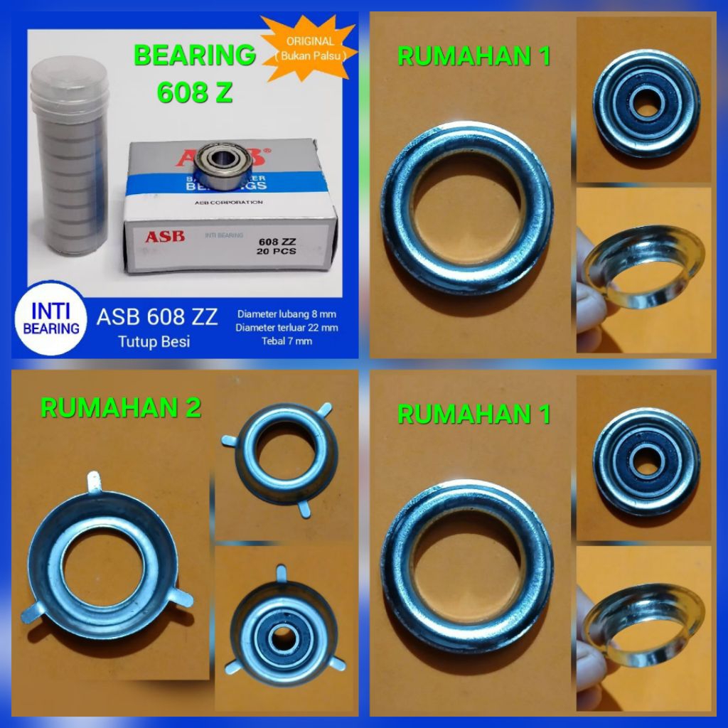 RUMAHAN/WADAH ball bearing untuk cover dinamo kipas angin.