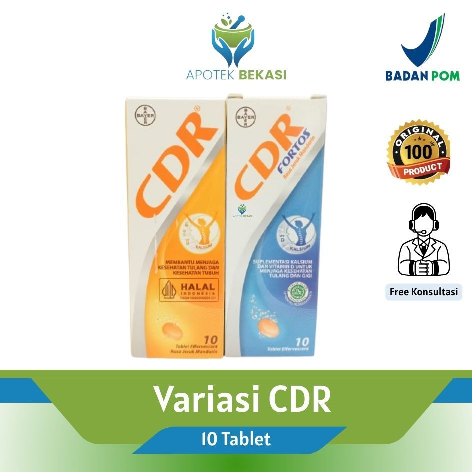 CDR Eff & CDR Fortos Suplemen Tulang Kalsium - 10 Tab