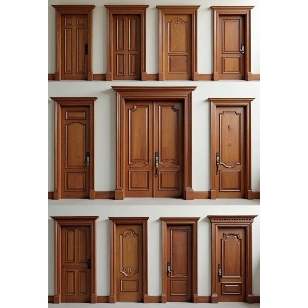 Pintu Kayu Jati TPK Minimalis & Ukir Klasik Modern – Pintu Rumah Utama Jepara