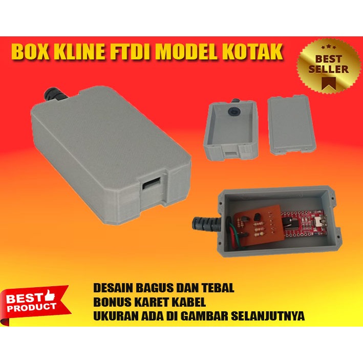 Box Casing Modul Kit Kline Scanner & Remap ECU Sepeda Motor FTDI Mini USB FT 232 Merah/Biru Pastikan
