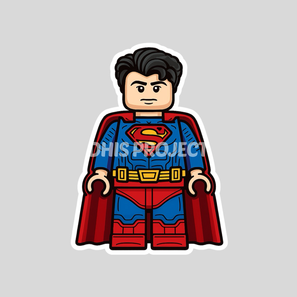 

Dhis Project Sticker Vinyl Doff LEGO Minifigure Superman DC Studios
