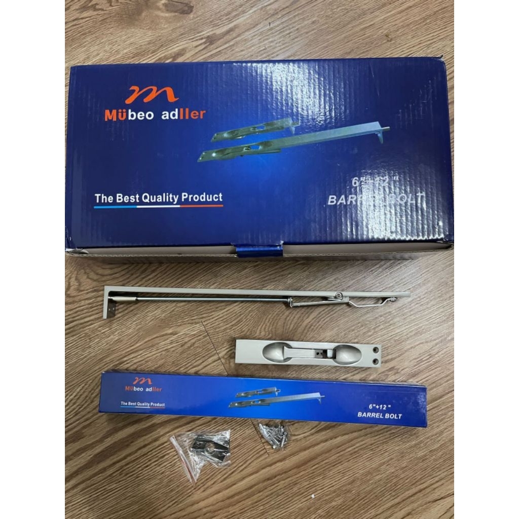 Gerendel Grendel Tanam Pintu Kupu Tarung 6+12 Inch Stainless Steel MULLER Tipe ART.518 SN