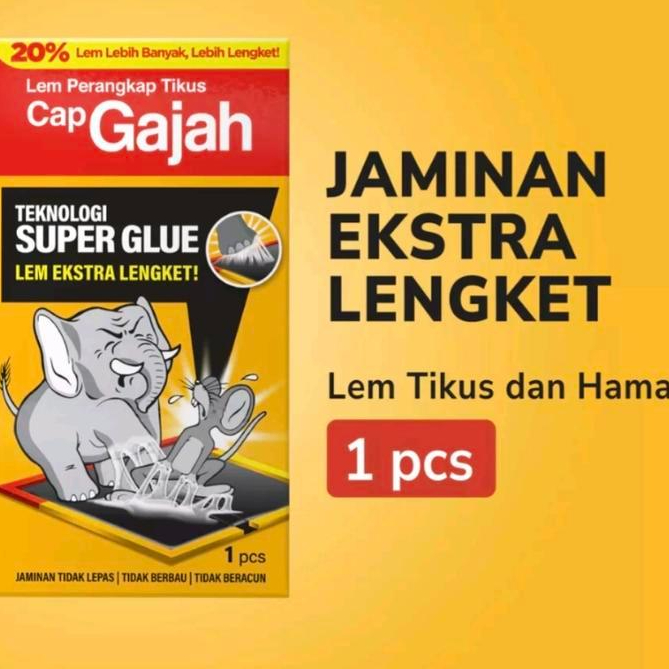 Lem Tikus Umpan Papan Cap Gajah Original