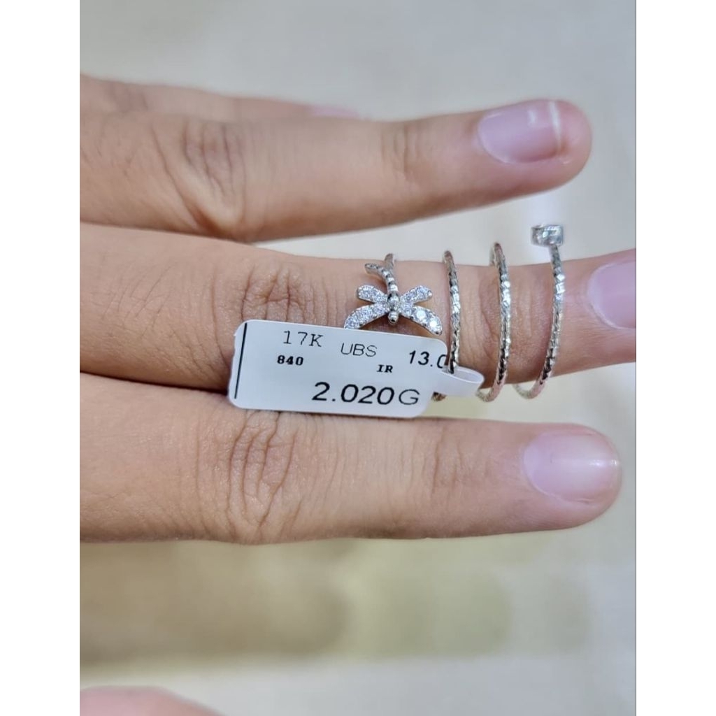 Cincin emas 75 capung spiral