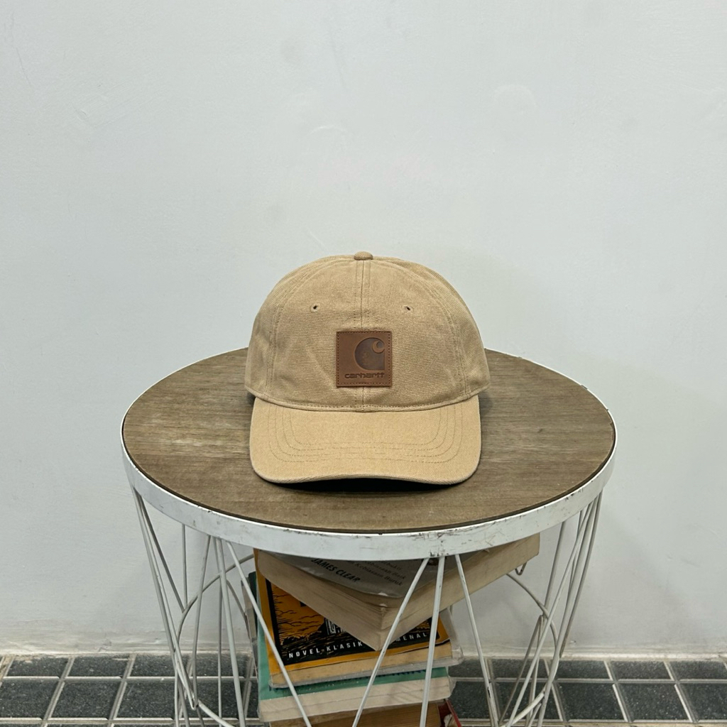(SALE) ORIGINAL CARHARTT WIP CANVAS CAP BROWN TOPI CANVAS CARHARTT WIP