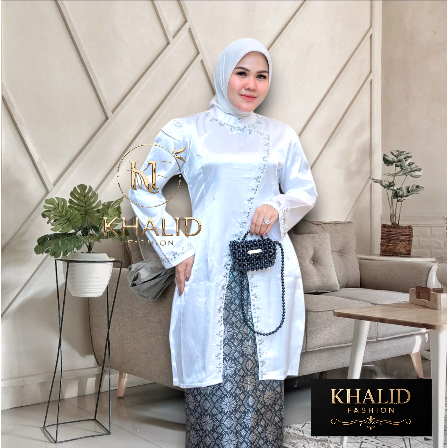 KEKINIAN Setelan Kurung LYLIE Modern – Baju Payet + Rok Songket Palembang – Ready COD