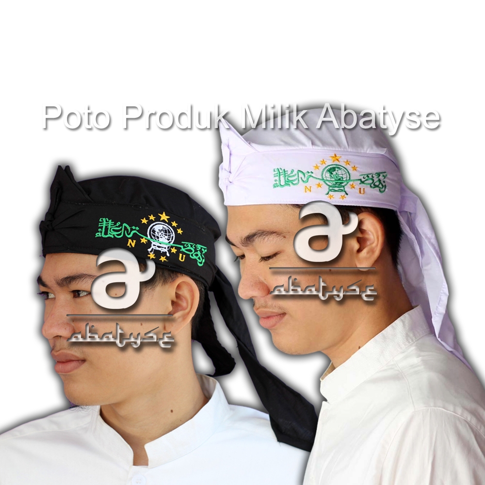 Blangkon Bordir Nahdatul Ulama Putih - Iket Tetopongan Nu