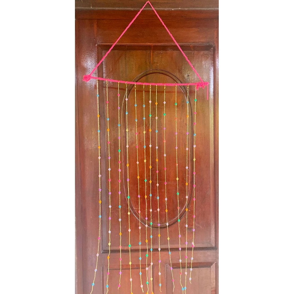 Tirai pelangi / tirai manik kaca / tirai jendela / tirai pintu / tirai estetik