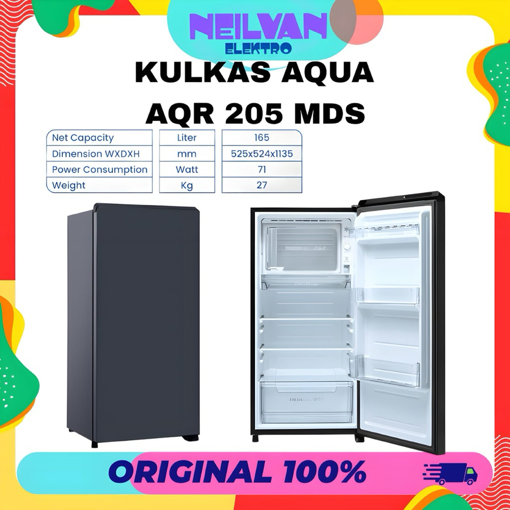 Kulkas aqua 1 pintu aqr 205 mds kulkas 1 pintu aqua big freezer