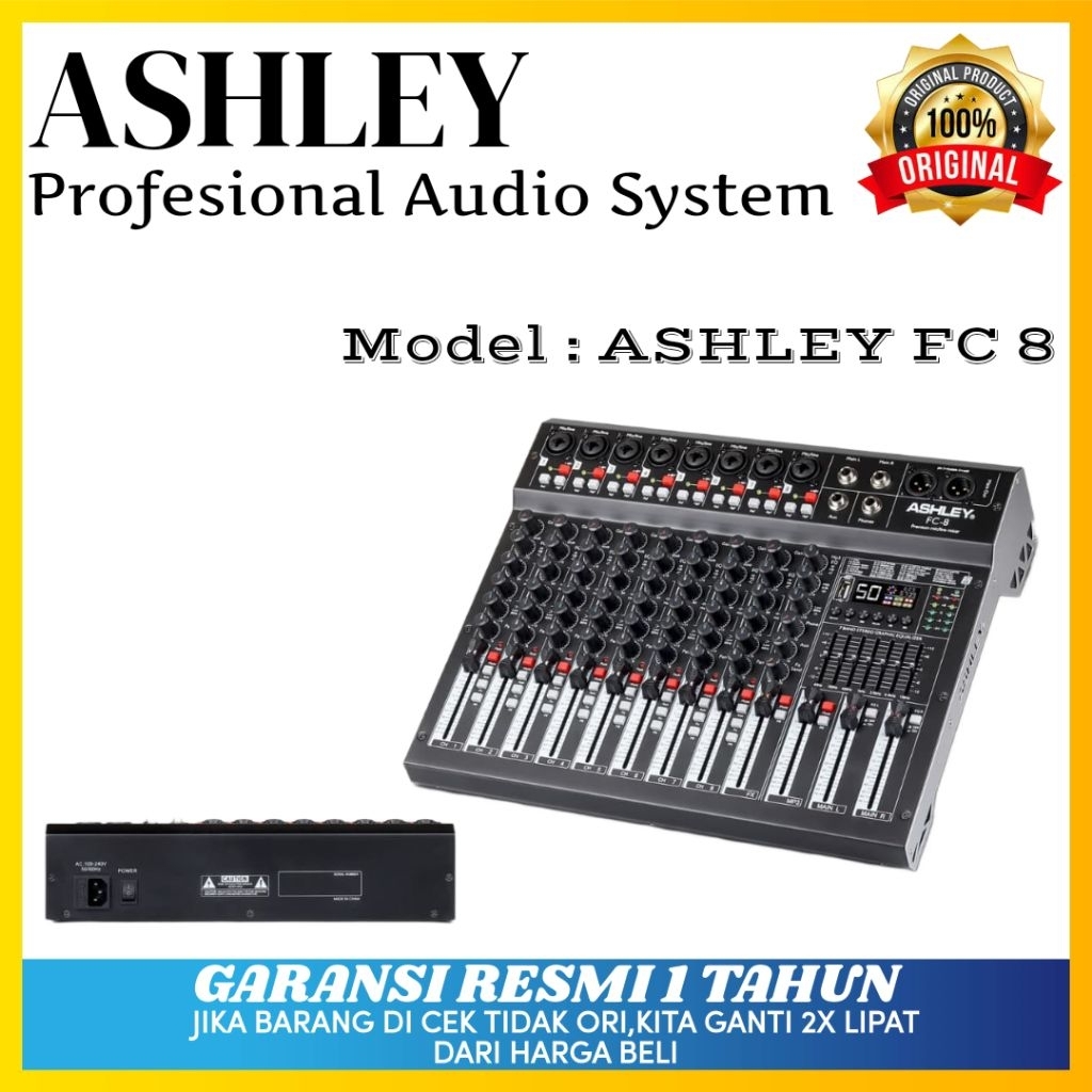 Mixer Ashley Fc 8 Original Mixer Ashley 8 Channel Bluetooth
