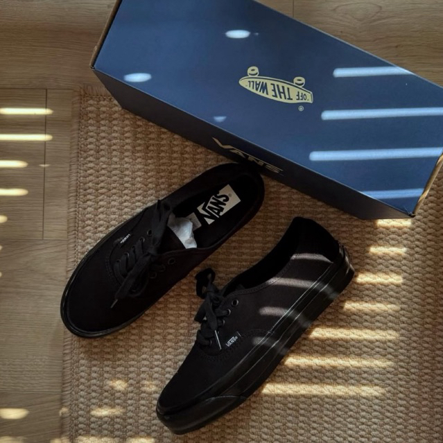 Vans Premium Sepatu Authentic 44 LX Black Black Original Resmi Store