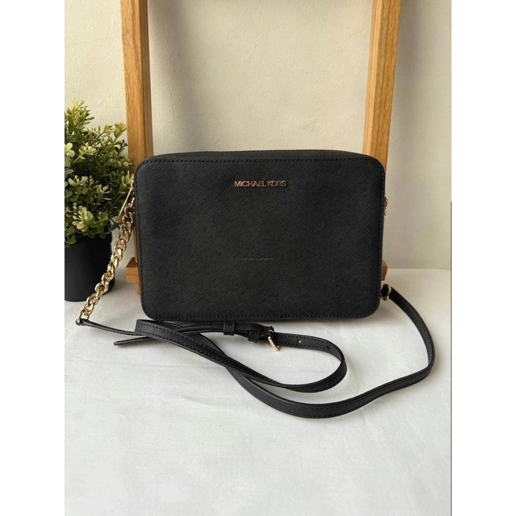 Mk Jet Set Large Ew Crossbody Black