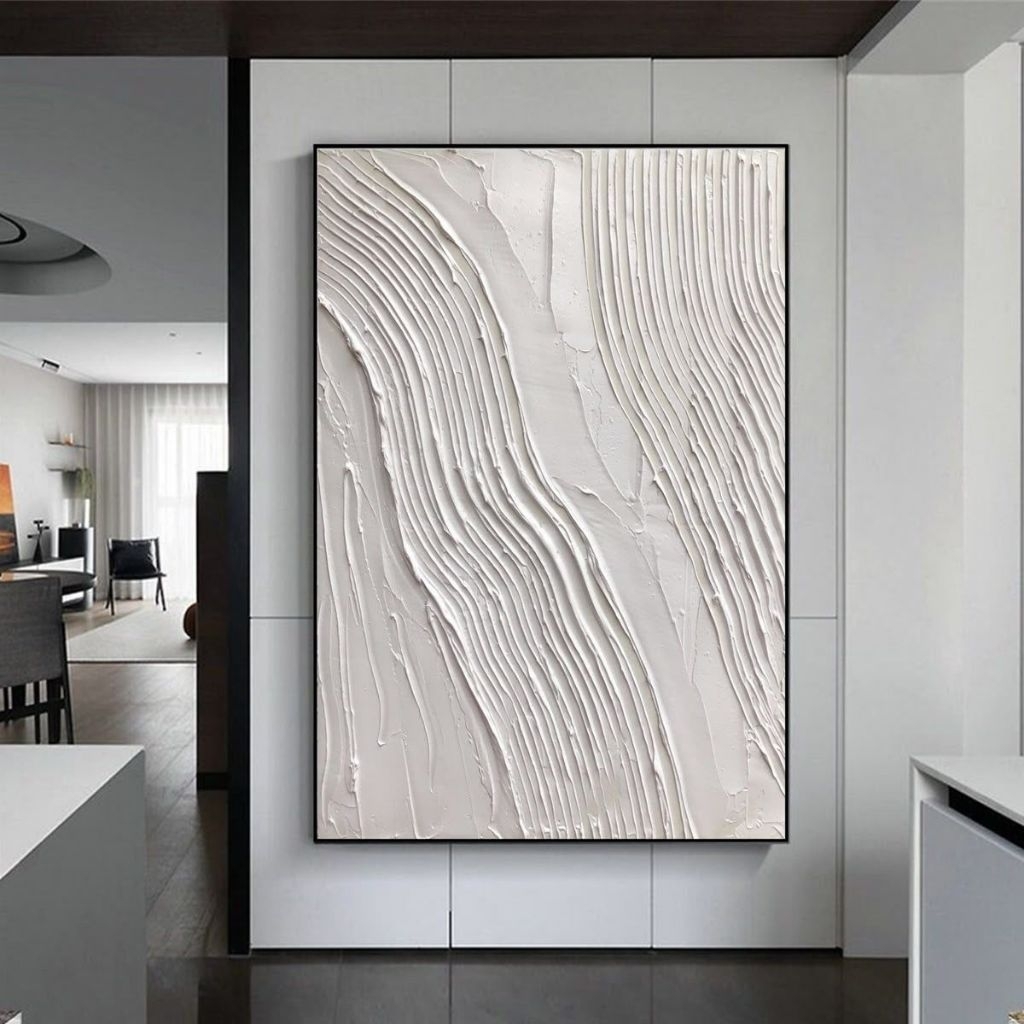 Lukisan Dinding Abstrak 3D Tekstur - Lukisan Tangan Asli - Hiasan Dinding Ruang Tamu Aesthetic 3D Mo