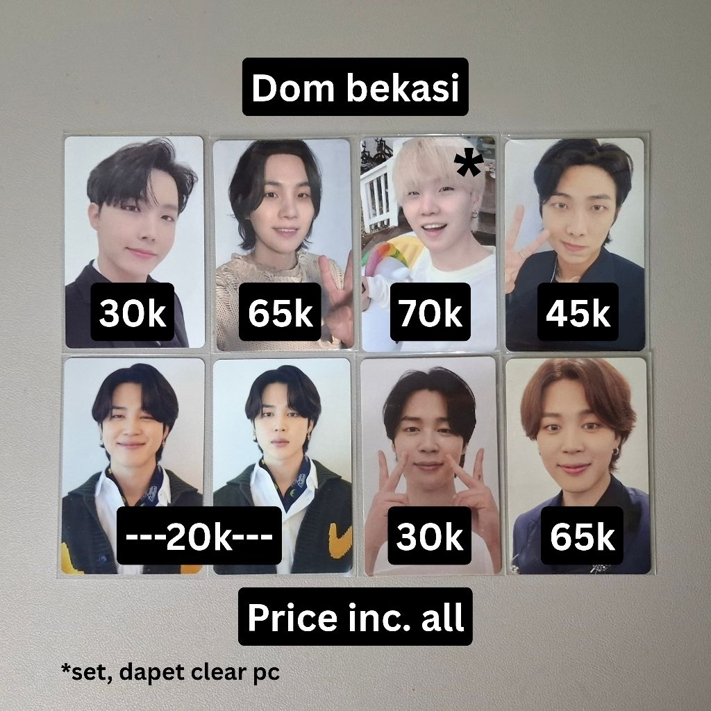 Photocard pc bts bangtan jimin suga yoongi jhope hoseok namjoon rm in the soop its 2 dicon memo 2020