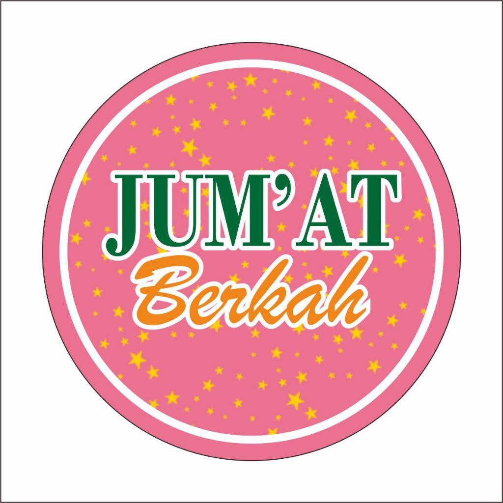 Stiker Jumat Berkah Pink. Isi 100 pcs.