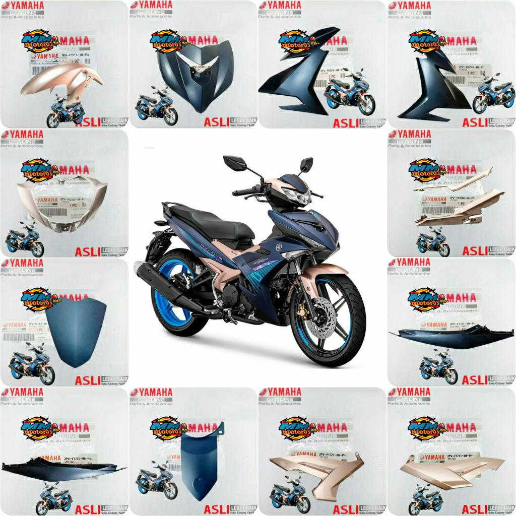 FULL SET BODY HALUS MX KING 150 V2 BIRU DOFF ORIGINAL YGP GENUINE PARTS