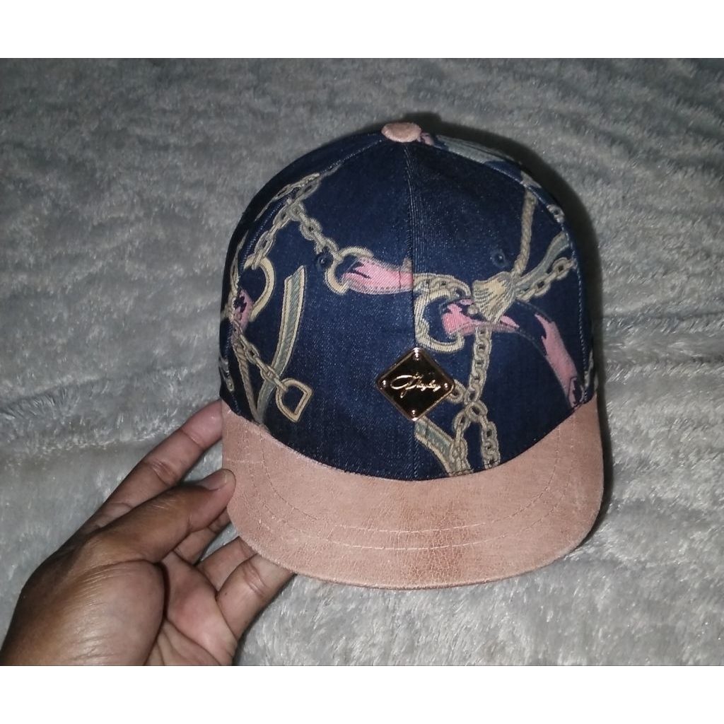 Topi Playboy Visor Pendek Setelan Kulit Second