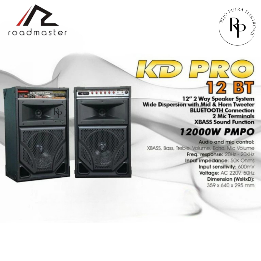 ROADMASTER SPEAKER 12 INCH 12000 WATT KD PRO12 USB BLUETOOTH