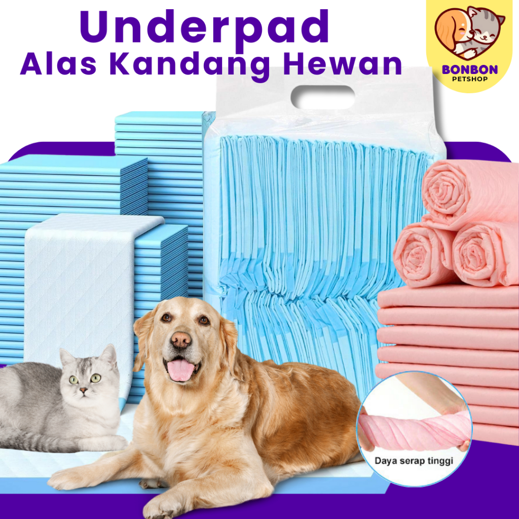 Underpads Hewan Training Pad Anjing Alas Ompol Kucing Pampers Hewan Alas Tidur Underpad Tebal Besar