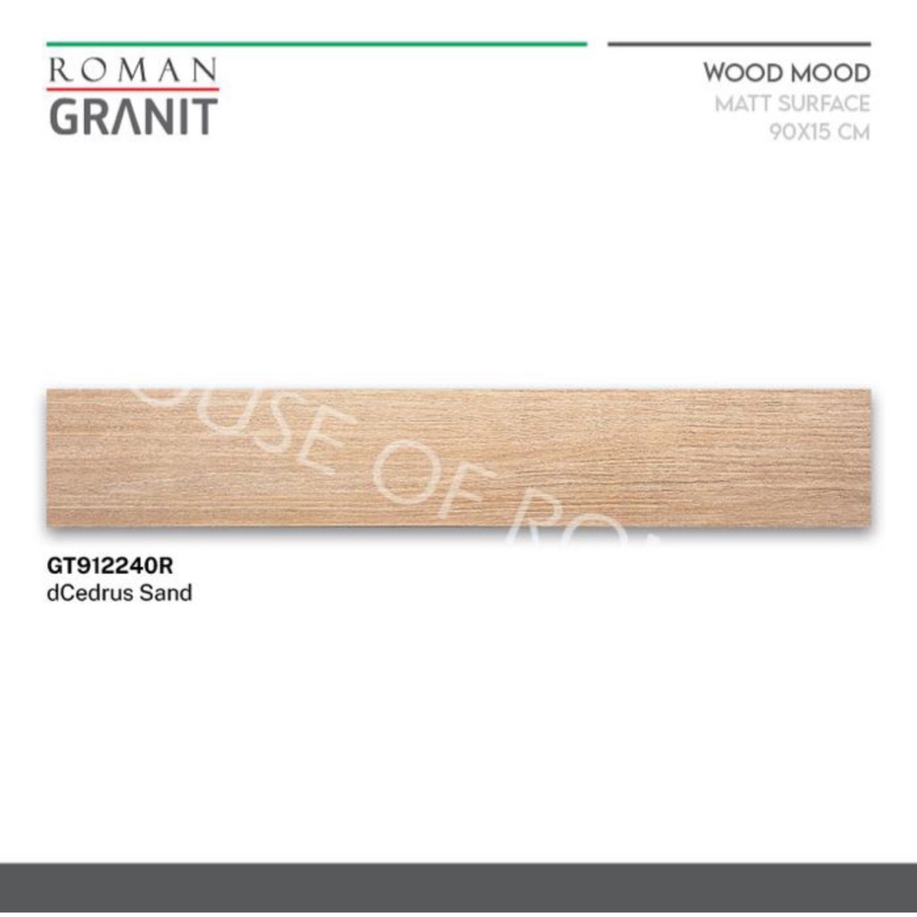 Roman Granit GT912240R dCedrus Sand 90x15 granit motif kayu granit roman murah