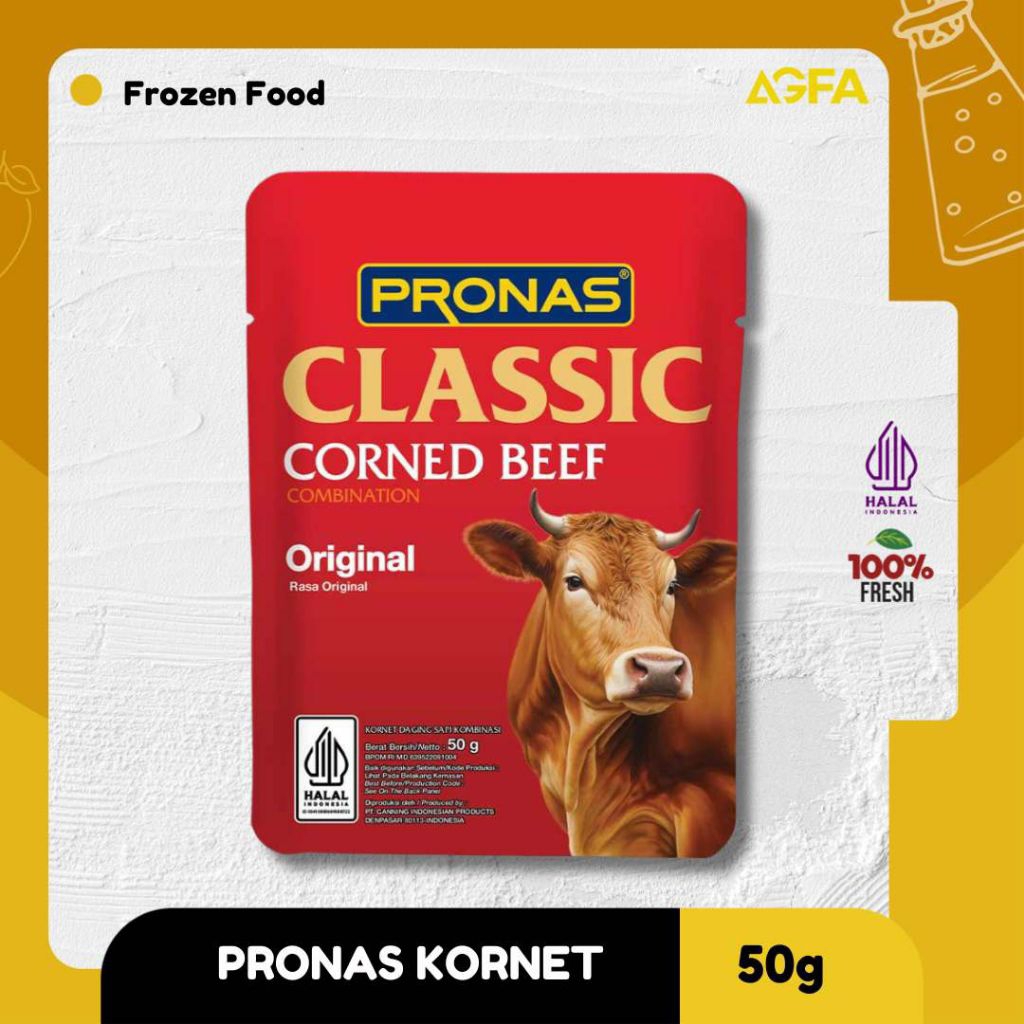 Pronas Kornet / Kornetku Kornet Sapi / Kornet Daging Ayam Belfoods / Uenak Kornet Belfoods