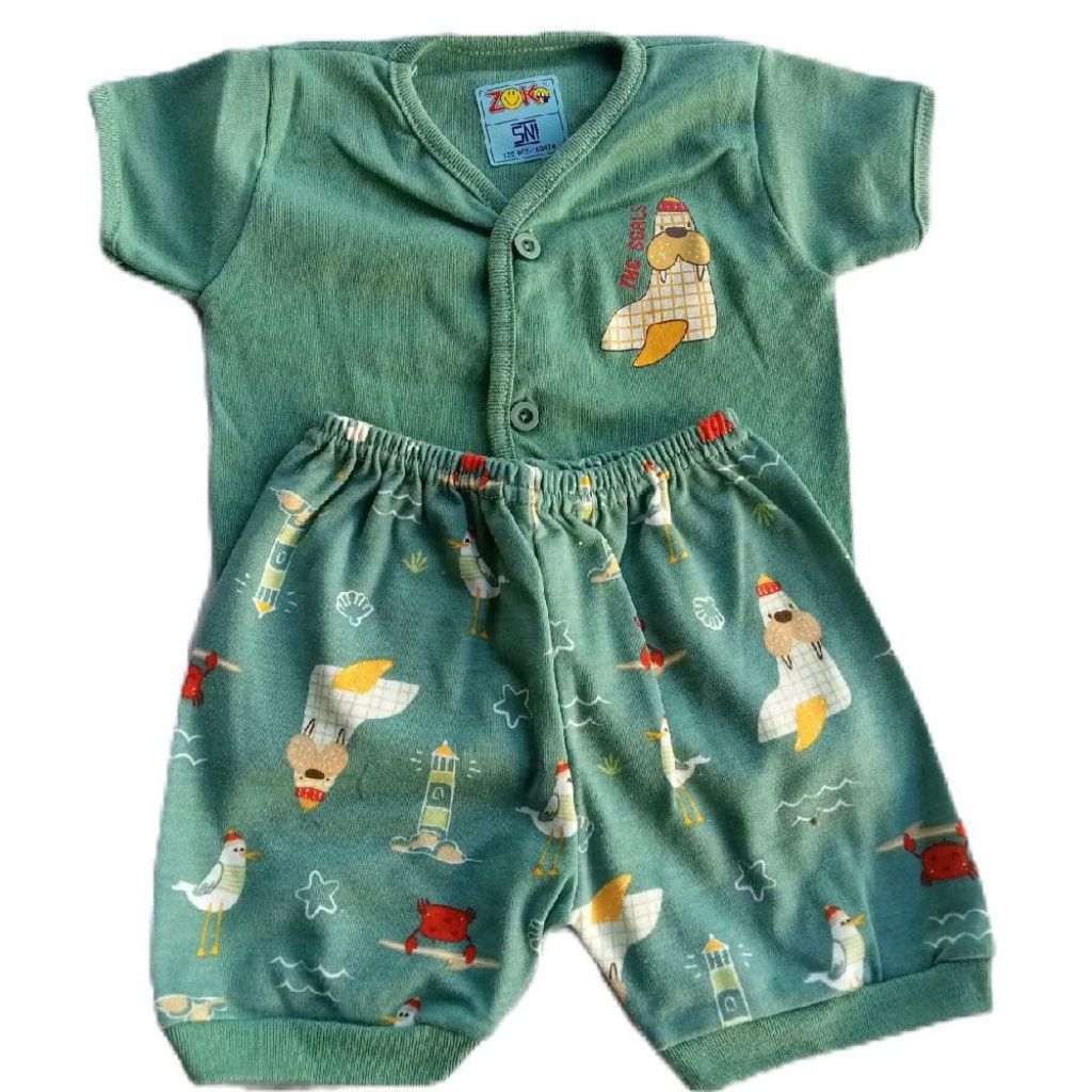 Satuan Setelan  Baju Anak Bayi Zoko 0-3 Bulan
